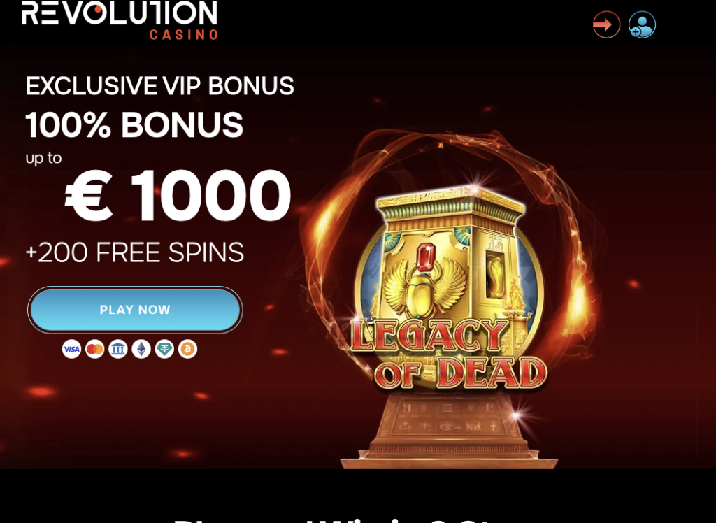 revolution casino welcome bonus offer